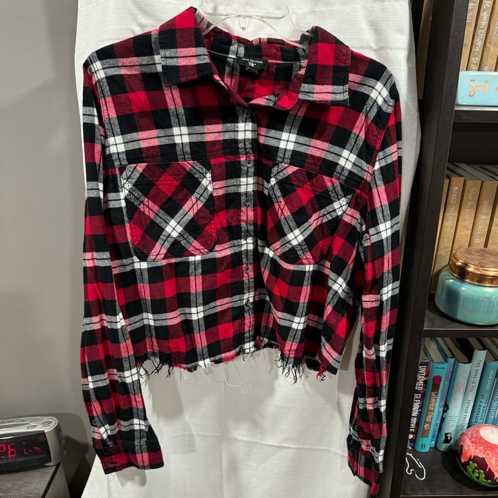 True Religion Cropped Flannel